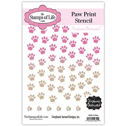 Paw Print Stencil
