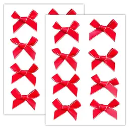 Lipstick Red Ribbon Bows (2 Packs)