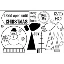joy2Christmas Clear Stamp Set of 28
