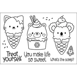 Ice Cream Cuties Clear Stamps Set of 9